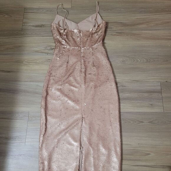 L'AGENCE Femme Sequin Cut-Out Midi-Dress Women's 2 Holiday Party Baddie - Picture 5 of 10